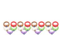 minkissy 4sets Resin Chunky Rings Stackable Band for Women Finger Jewelry for Parties Fashionable DIY Design Red Green Chocolate and Purple 5pcs*4