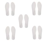 minkissy 5 Pairs Breathable Sponge Insoles for Summer Sports Shoes High Elastic Absorb Comfortable Cooling Shoe Inserts for Men White
