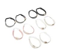 minkissy 5 Pairs Detachable Elastic Rhinestone High Heel Straps for Sandals, Anti-Slip Shoe Bands with Pearl and Bling Decorations, Heel Fasteners for Women’s Loose Shoes