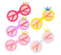 minkissy 5 Pairs Mini Doll Sunglasses Plastic Glasses Props for Dolls Crown Style Small Fashionable Eyewear and DIY Craft Projects