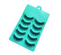 minkissy 5 Pairs Natural Cross-Section Fake Eyelashes A05 Long Soft Reusable False Lash Extensions for Makeup Lovers for Daily Wear and Special Occasions