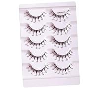 minkissy 5 Pairs Rhinestone Faux Eyelashes Long False Lashes for Women Natural Look Makeup for Parties and Festivals Easy to Apply for Halloween and Christmas