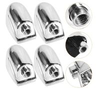 minkissy 5 Pcs Single End Claw Hook Drum Lug Ear Connectors for Snare Drum Durable Replacement Parts Silver