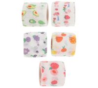 minkissy 5 Rolls Non-Woven Cohesive Bandages Self-adhering Finger Bandages for Fingers and Wrists Portable Sports Tape to Reduce Injuries Suitable for Hiking and Hunting