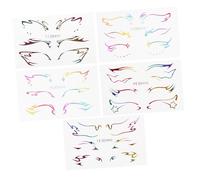 minkissy 5 Sheets Eyeliner Tattoo Stickers - Lip Brow Palette Eyeshadow Palette Patch Kit Eye Liner Patches Face Glitter Gloss Tint Face Eyeliner Decals Gel Eyeshadow Liner Stickers