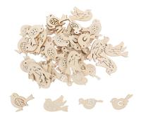 minkissy 50pcs Bird Shaped Unfinished Wood Slices, Wooden Things to Paint for DIY Crafts, Scrapbooking Embellishments, Parties and Home Decor, Bird Shape Slice
