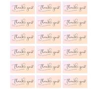 minkissy 50pcs Business Thank You Cards Postcards Coated Paper Blank Backside Easy to Insert into Envelopes Woven Bags Craft Paper Bags for Showing Thanks to Customers