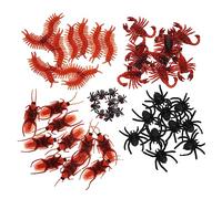 minkissy 50pcs Halloween Prank Props Realistic Scorpion Centipede Cockroach Model for April Fools Day Party Decorations and Novelty Bug Pranks