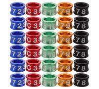 minkissy 50pcs Metal Bird Foot Rings for Poultry and Parrots, Safe for Growth with Accurate Identification, for Home Bird Keeping and Breeding Farms