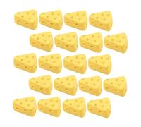minkissy 50Pcs Mini Simulation Cheese Cake Ornaments Yellow Realistic Dessert Photography Props for Bakery Home Office Party Decoration