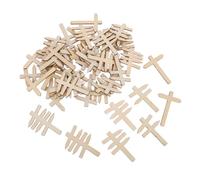minkissy 50pcs Mini Wooden Road Signs for Dollhouse and Early Learning Traffic Blank DIY Decorative Message Boards for Creativity Model Signposts for Craft Play and Decor
