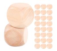 minkissy 50pcs Wooden Blank Dice Round Corner Cubes for DIY Graffiti Craft Projects Board Games and Party Supplies Multipurpose Smooth Safe Wood Cube Blocks