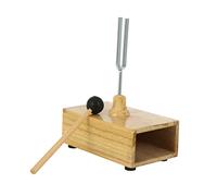 minkissy 512hz Tuning Fork with Rubber Mallet and Wooden Resonance Base, Physics Teaching Prop for Sound Experiments and Acoustic Demonstrations in Secondary School