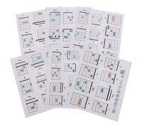 minkissy 57Pcs Guitar Chord Chart Reference Guide with Storage Box, Portable Beginner Guitar Chord Cards for Acoustic and Electric Instruments, Musical Instrument Instruction Sheets for