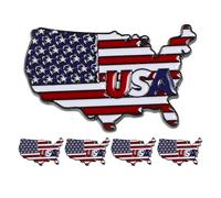 minkissy 5pcs American Flag Lapel Pins for Suits and Bags, Metal Patriotic Pins with Lasting Wearability and Resistant to Fading, Unique Classic Usa Flag Design for Everyday Events