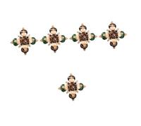 minkissy 5pcs Baroque Pearl Cross Brooch Pin for Women Elegant Clothing Decor Corsage for Jackets Cardigans Sweaters Lightweight Design for Birthdays Special Occasions