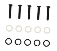 minkissy 5pcs Black Guitar Tuning Peg Screws Gaskets Small Portable Tuner Washers Set for Acoustic and Electric Guitar Replacement