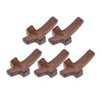 minkissy 5pcs Black Walnut Wood Crosses Compact Handheld Pocket-sized Christian Prayer Crosses Portable Spiritual Ornaments with Smooth Texture for Travel and Carrying