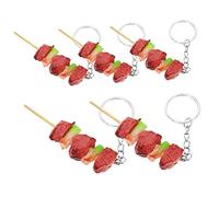 minkissy 5pcs Chicken Keychain Simulated Food Hanging Ornaments Bag Charm Keyring for Women