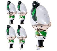 minkissy 5pcs Christmas Nutcracker Soldier Balloons Aluminum Foil Party Layout Decorations for Tabletop Centerpieces and Photo Backgrounds Tear Resistant Holiday Supplies