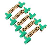 minkissy 5pcs Copper Terminal Blocks 8-hole Electrical Neutral Bar 6x9mm Grounding Bus Bar with Screw Terminals for Distribution Boxes and Industrial Wiring