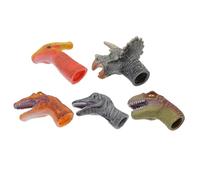 minkissy 5Pcs Dinosaur Finger Puppets Soft for Early Education Interactive Storytime Play Enhances Imagination and Hand-eye Coordination for Boys