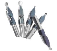 minkissy 5pcs Dip Pen Nibs Set for Calligraphy and Manga Drawing, Fine Steel Nibs Replacement for Fountain Pen, Multi-size 1-5 for Artistic Writing and Painting Supplies