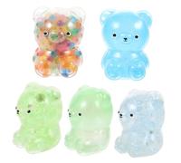 minkissy 5pcs Elastic Squeeze Bear Stress Relief Hand Sensory Fidget for Anxiety Decompression Tpr Material Multi-use Relaxation and Early Education