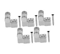 minkissy 5pcs Electric Guitar String Buckle Electric Guitar Accessories Headstock Parts Electric Guitar Part Guitar Instrument Accessory Guitar Roller Guides Retainer Silver Iron