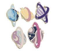minkissy 5pcs Enamel Planet Brooch Set for Women Cute Cartoon Universe Pins for Bags Backpacks Clothes for Friends Family