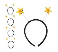 minkissy 5pcs Funny Glitter Star Head Boppers Antenna Hair Hoop Martian Costume Accessory for Christmas Halloween Year Party Comfortable and Ages
