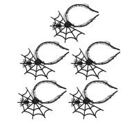 minkissy 5pcs Halloween Spider Web Headbands Lightweight Fit Spider Hair Hoops Devil Cosplay Headpiece for Festival Party Adults