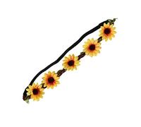 minkissy 5pcs Hawaiian Sunflower Headband Bohemia Style Flower Hair Band Wreath for Party Tropical Theme