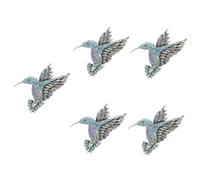 minkissy 5pcs Hummingbird Brooch Pin for Women Delicate Rhinestone Bling Animal Brooch Fashionable Accessory for Evening Dress Unique Jewelry Special Occasions