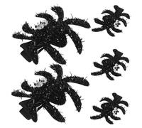 minkissy 5pcs Kids Halloween Spider Hairpins Quirky Barrettes for Costume Party Sturdy Material Horror Spider Headdress Easy Clip-on Hair Accessories