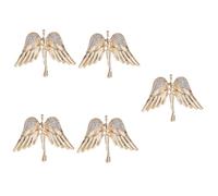 minkissy 5pcs Lapel Pin Brooch Unique Gold Ornament for Men and Women Versatile Scarf Hat Decoration Durable Rhinestone Fashionable Accessory for Any Outfit