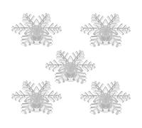 minkissy 5pcs Led Christmas Snowflake Light Lamp Colorful Night Light for Bedroom Living Room Decor Soft Warm Lighting for Parties Holidays Versatile Decorative Accent