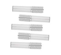 minkissy 5pcs Lipstick Lip Gloss Lip Tube Lip Gloss Tubes Moisturizing Lip Gloss Tins Baking Cup Tool Plump Lip Gloss Hydrated Lip Gloss Chewers Kit Anti-Blocking Glowy Abs Silver