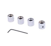 minkissy 5pcs Metal Volume Tone Knobs for Electric Guitar and Bass with Wrench Construction Compact for Easy Installation and Precise Sound Control Silver
