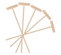 minkissy 5pcs Mini Rake Tools Set for Sand Garden Crafts Lightweight Hand Rakes for Zen Gardens Sandbox Decor for Creating Custom Courtyards Rustic