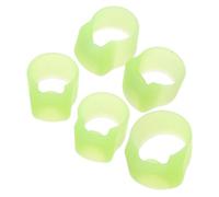 minkissy 5pcs Pipa Finger Protectors Silicone Nail Covers for String Instruments Practice Nail Tips Sensitive Skin Easy to Wear