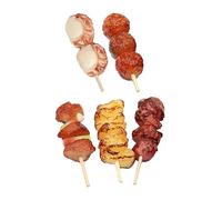 minkissy 5pcs Realistic Fake Barbecue Skewers Educational Grill Playset for Pretend Cooking Non Toxic Food for Home Kitchen Restaurants and Early Childhood Centers