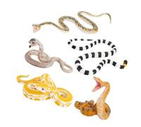 minkissy 5pcs Realistic Snake Scary Prank Props for Halloween Garden Decoration Play Eye Catching Faux Boa Snakes Design