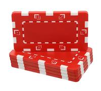 minkissy 5Pcs Red Poker Chips Abs Blind Tokens for Poker Gambling Game Counting and Play