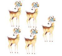 minkissy 5pcs Rhinestone Inlaid Deer Brooch Pin for Women Adorable Cartoon Animal Design Versatile Clothing Decoration for Bags and Accessories Eye Catching Fashion Statement