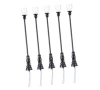 minkissy 5pcs Scale White LED Light Props for Sand Table Decor Realistic Mini Park Lamps for Architectural Model Scenes