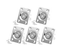 minkissy 5pcs Silver Guitar Jack Plates Square Indented Output Socket with Screws for Electric Guitar Replacement Durable Jackplate