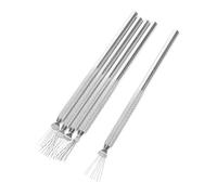 minkissy 5pcs Silver Pens Metallic Nail Art Detailing Tool Set Fine Line Pens Brush for Diy Manicure