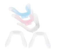 minkissy 5pcs Soft Silicone Nose Pads for Glasses Non-Slip Replacement Cushions with Integrated One-Piece Design Comfortable Fit for Sunglasses and Eyeglasses in White Pink Blue and Stylish