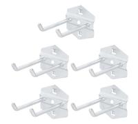 minkissy 5pcs Steel Pegboard Hooks for Wall Storage and Display Rack, Simple Bright Look Design Long Serving Time, Space-Saving Hanging Hooks for Organizing Tools and Accessories